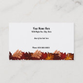 秋のラッ離れクサービス名刺の整理 名刺 (裏面)