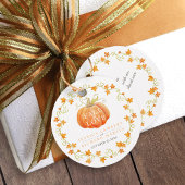 秋のラブカボチャの水の色のアート結婚 フェイバータグ