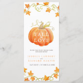 秋のラブカボチャの水結婚色のメニュー メニュー (正面)