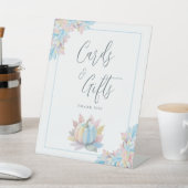 秋のラブカボチャブライダルシャワーカードとギフト 台座サイン (インサイチュ)