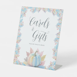 秋のラブカボチャブライダルシャワーカードとギフト 台座サイン