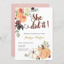 秋のラブカボチャ卒業式パーティーへの招待