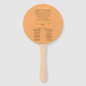 秋のラブカボチャ水彩結婚式 ハンドファン (裏面)