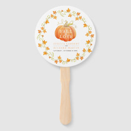 秋のラブカボチャ水彩結婚式 ハンドファン