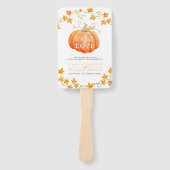 秋のラブカボチャ水彩結婚式 ハンドファン (正面)