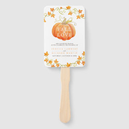 秋のラブカボチャ水彩結婚式 ハンドファン