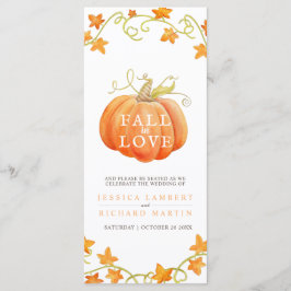 秋のラブカボチャ水彩結婚式 プログラム
