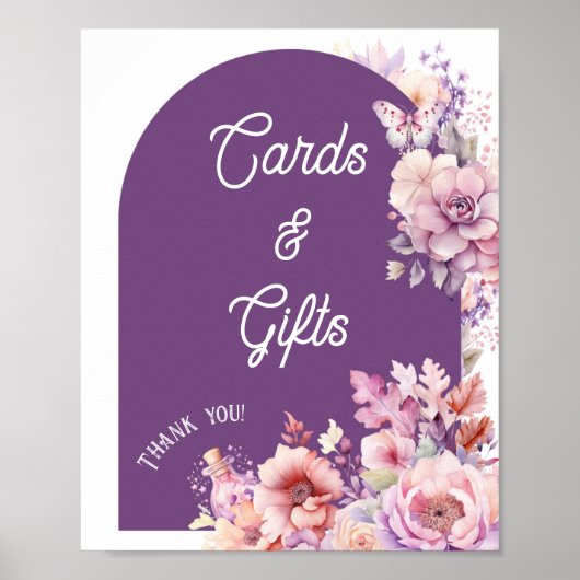 秋のラブカードとギフトのフローラベビー開花 ポスター (正面)