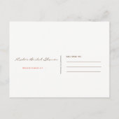 秋のラブドレス紅葉日付を保存 案内ポストカード (裏面)