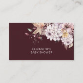 秋のラブパステル赤ちゃんシャワーブックリクエスト エンクロージャーカード (裏面)