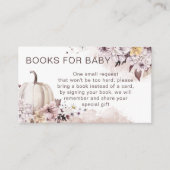 秋のラブパステル赤ちゃんシャワーブックリクエスト エンクロージャーカード (正面)