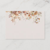 秋のラブフローラパンプキンおむつベビーシャワー エンクロージャーカード (裏面)