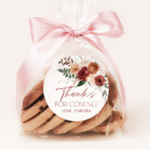 秋のラブフローラブライダルシャワーの好意ステッカー