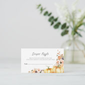 秋のラブベビーシャワーおむつラッフル エンクロージャーカード (スタンド正面)