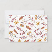 秋のラブホワイトパンプキンタンクあなた赤ちゃんシャワー サンキューカード (裏面)