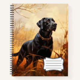 秋のラブラドールリトリバー ノートブック