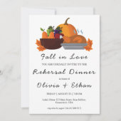 秋のラブ秋リハーサル夕食招待状 招待状 (正面)