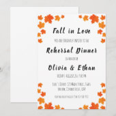 秋のラブ秋リハーサル夕食招待状 招待状 (正面/裏面)