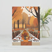 秋のラブ秋リハーサル夕食招待状 招待状 (スタンド正面)