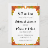 秋のラブ秋リハーサル夕食招待状 招待状 (正面)