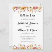 秋のラブ秋リハーサル夕食招待状 招待状 (正面)