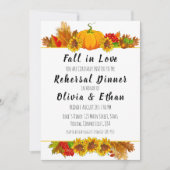 秋のラブ秋リハーサル夕食招待状 招待状 (正面)