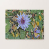 秋のラベンダーの睡蓮 ジグソーパズル (横)