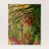 秋のランタンアットポートランド日本のガーデン ジグソーパズル (縦)