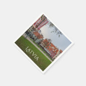 秋のリガ旧市街 スタンダードカクテルナプキン (角)