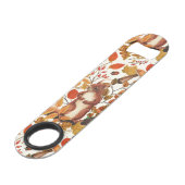 秋のリスと秋の花が白く咲く スピード栓抜き (裏面アングル)