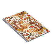 秋のリスと秋の花が白く咲く ノートブック (右側)