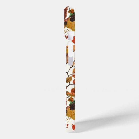 秋のリスと秋の花が白く咲く Case-Mate iPhoneケース (裏面 / 左)