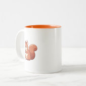 秋のリスの美学 ツートーンマグカップ (正面左)