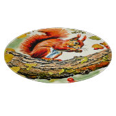 秋のリス芸術 カッティングボード (角)