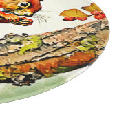 秋のリス芸術 カッティングボード (角)