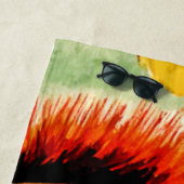 秋のリス芸術 ビーチタオル (インサイチュ)