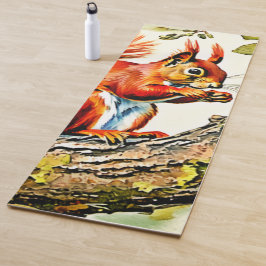 秋のリス芸術 ヨガマット