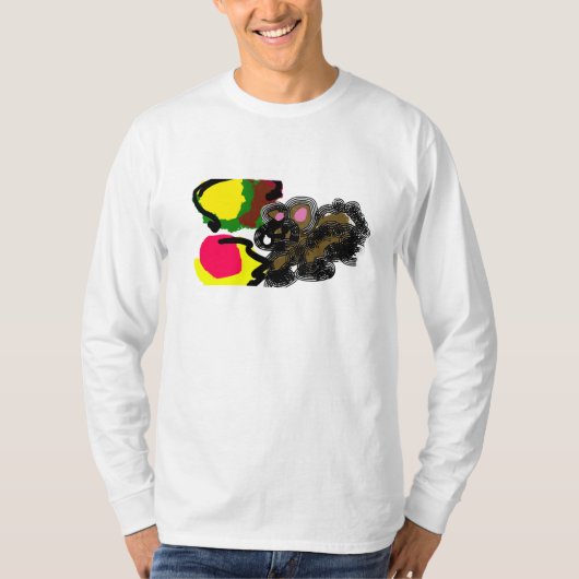 秋のリス もふもふ Tシャツ (正面)