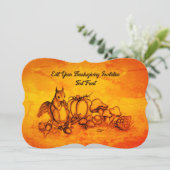 秋のリス、ハッピィ・サンクスギビング! 招待状 (スタンド正面)