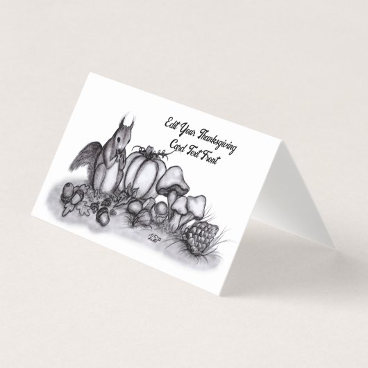 秋のリス、ハッピータンクスギビング！ (正面)