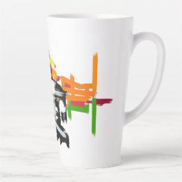 秋のリス ワンポイント パッチ 楽しい カフェラテマグ