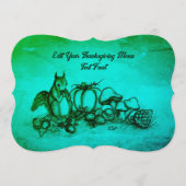 秋のリス、幸せな感謝祭！ メニュー (正面)