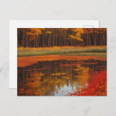 秋のリフレクションズア穏やかな湖 ポストカード (正面/裏面)