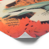 秋のリフレクション:穏やかな川の風景 ポスター (角)