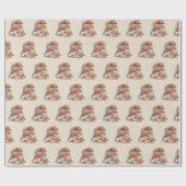 秋のリンゴとネズミ ラッピングペーパー (フラット)