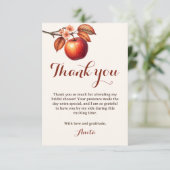 秋のリンゴのブライダルシャワー サンキューカード (スタンド正面)