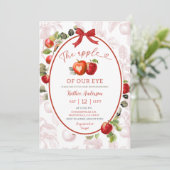 秋のリンゴのベイビーシャワー 招待状 (スタンド正面)