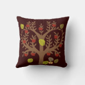 秋のリンゴの木枕 クッション (裏面)