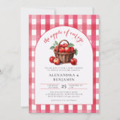 秋のリンゴ収穫ボヘミアンハートランドカップルベビーシャワー 招待状 (正面)