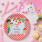 秋のリンゴ狩りアフリカ系アメリカ人誕生日 ペーパープレート (パーティー)